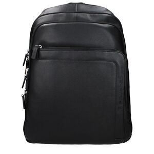 Piquadro Black Leather Men's Backpack